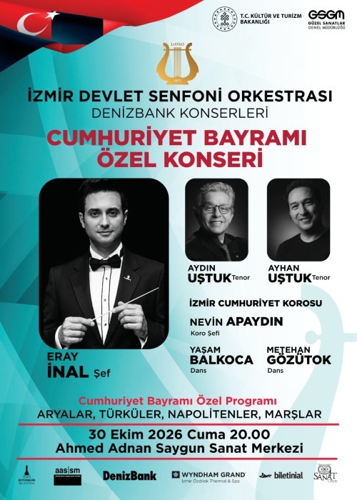 İzmir Devlet Senfoni Orkestrası 30 Ekim 2026 Cumhuriyet Bayramı Özel Konseri