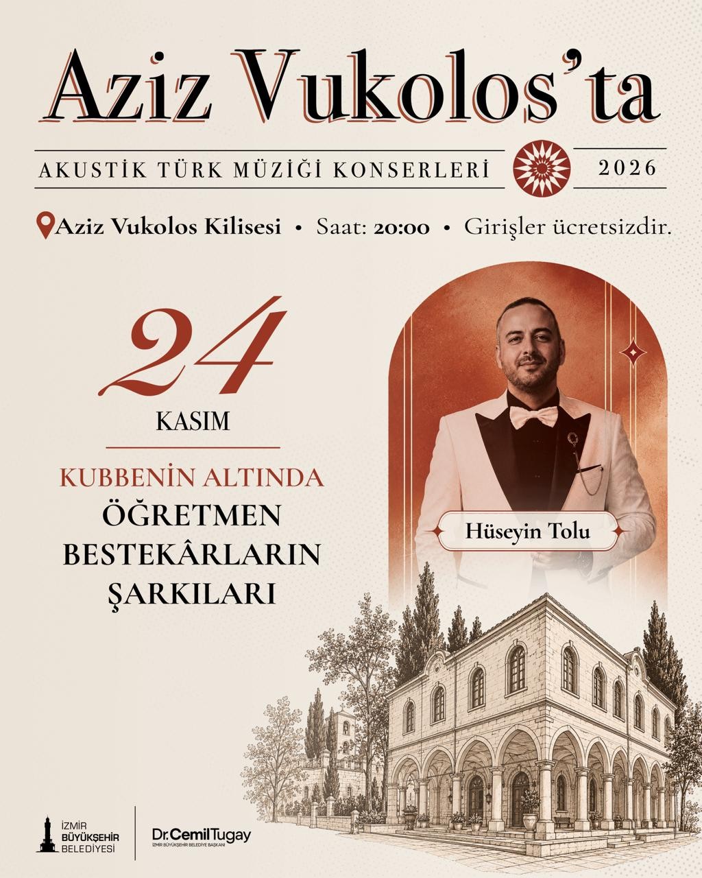 Aziz Vukolos'ta Akustik Türk Müziği Konserleri