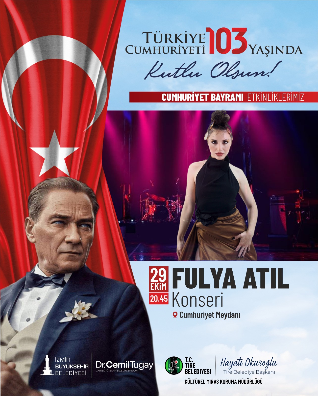 Türkiye Cumhuriyeti 103 Yaşında Cumhuriyet Bayramı